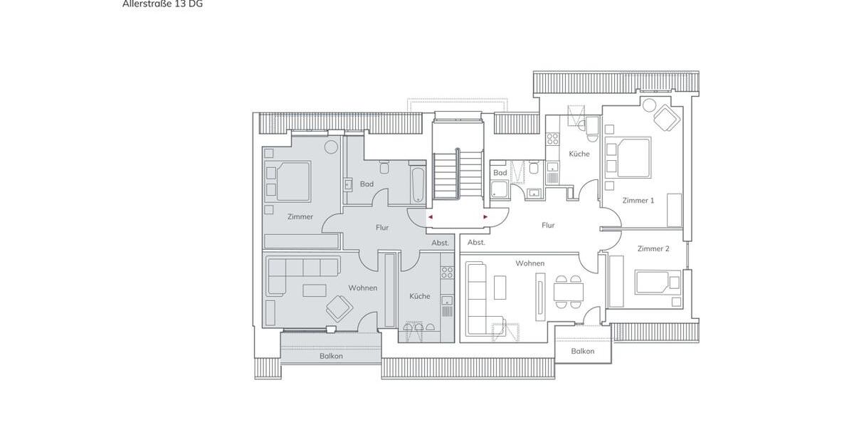 Dachgeschoßwohnung Oyten - 3 Zimmer, 70 m&sup2;, 640&euro; | Angebot:26022670