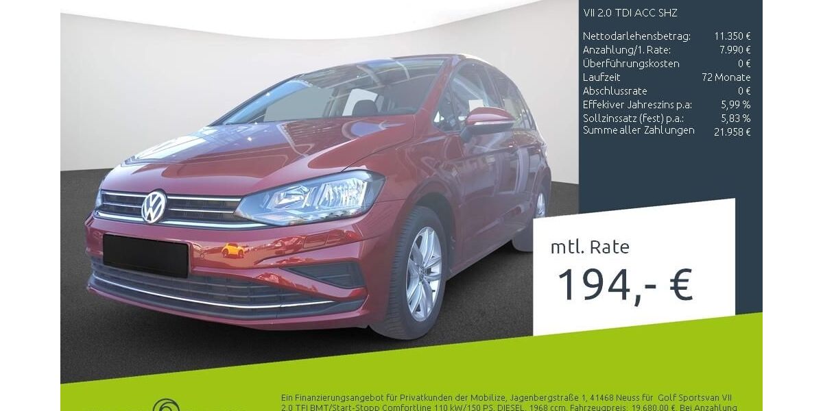 VW Golf Sportsvan 75.559 km 19.340 &euro; Stuhr 28816