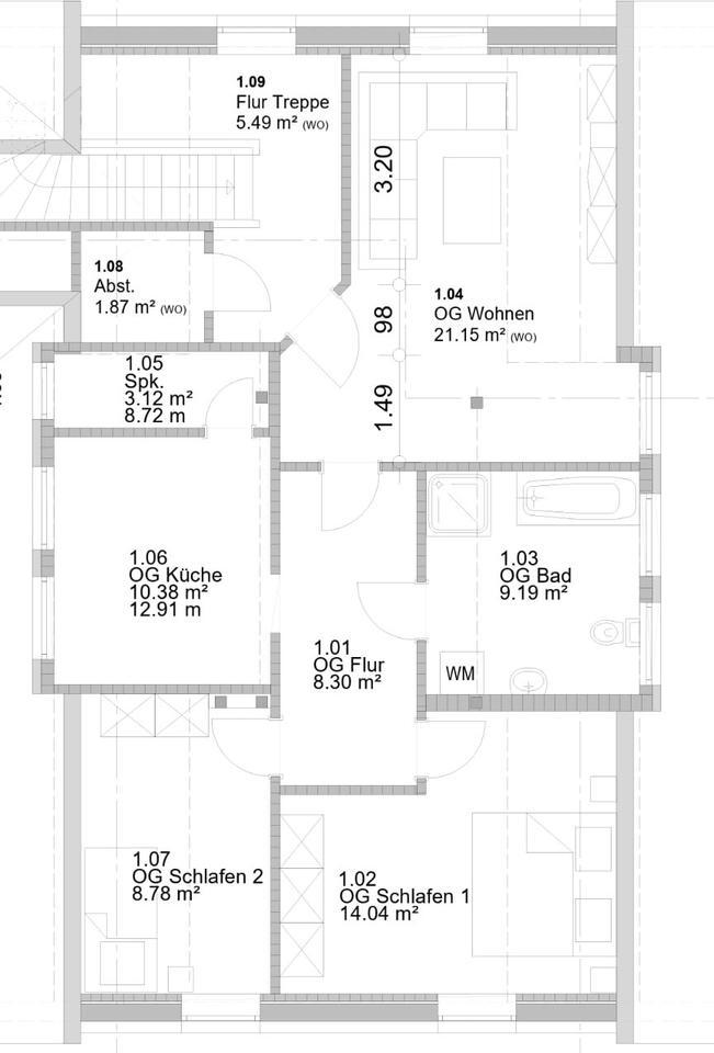 Gemütliche 3- Zimmer-Wohnung zimmer