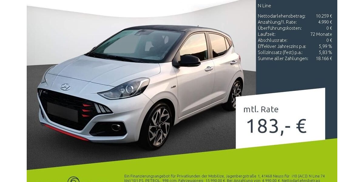Hyundai i10 28.000 km 14.989 &euro; Stuhr 28816
