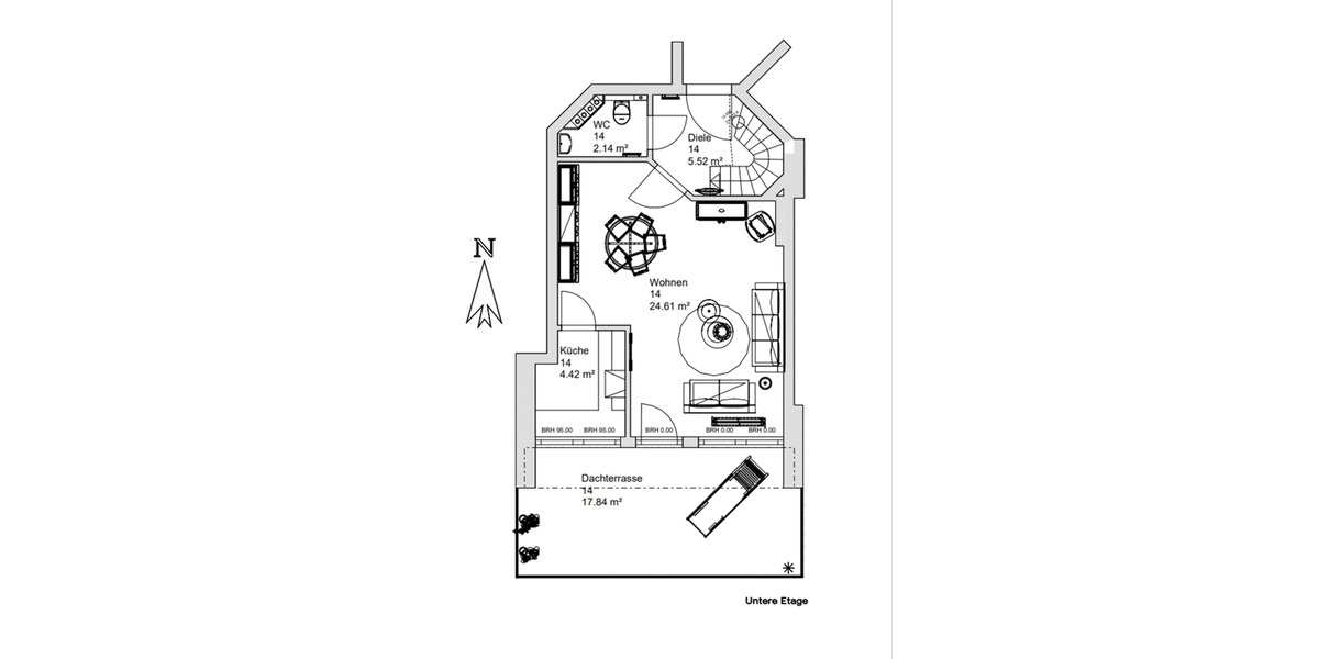 Etagenwohnung Delmenhorst Deichhorst - 2 Zimmer, 73 m&sup2;, 718&euro; | Angebot:26778451