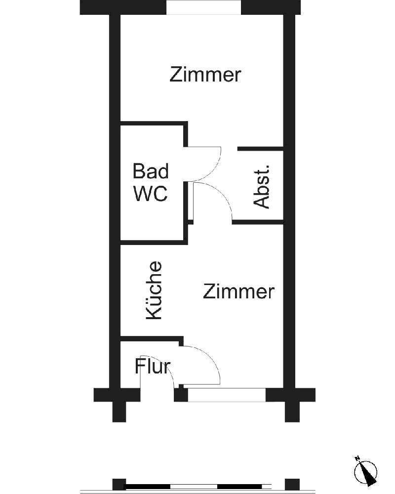 Wohnung zum Mieten in Bremen 180,69 € 26.7 m²
