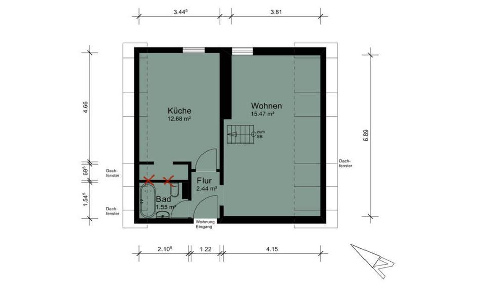 Renovierte 2Zi Wohnung in Gröpelingen 2 zimmer