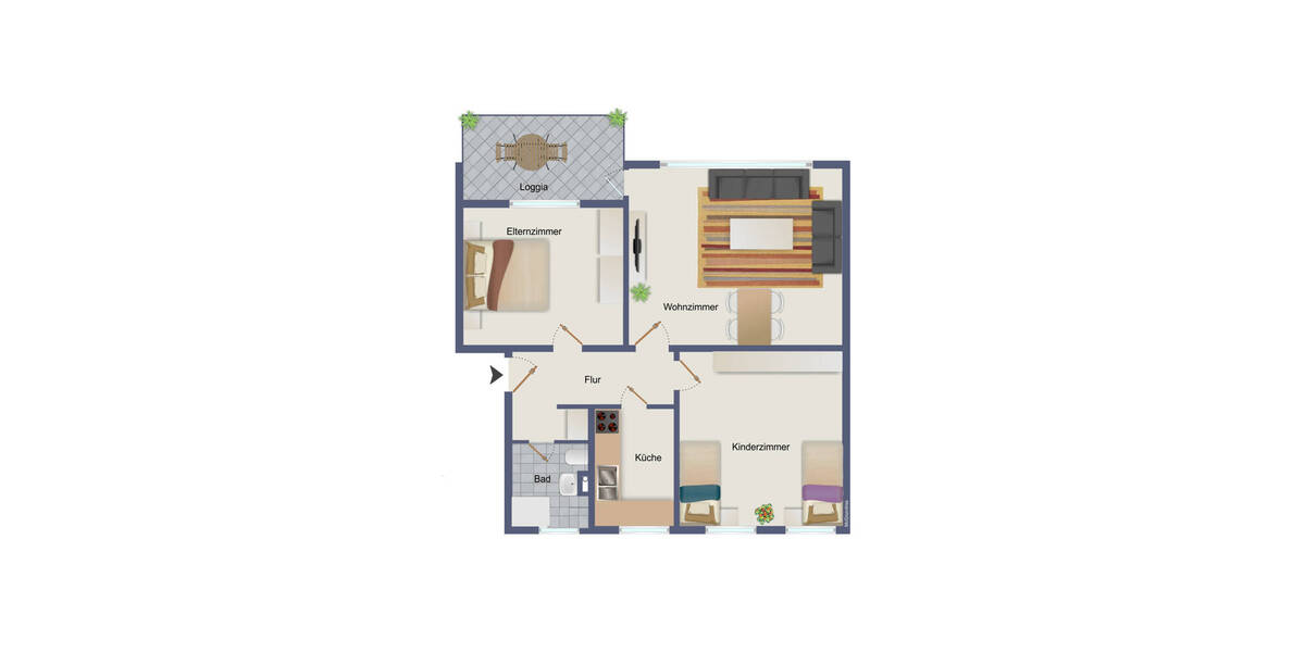 Etagenwohnung Bremen / Huchting Kirchhuchting - 3 Zimmer, 73 m&sup2;, 155.000&euro; | Angebot:25996674