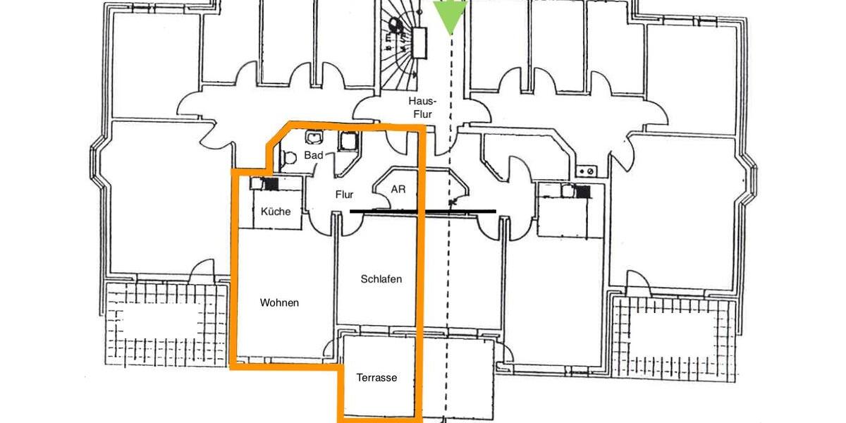 Erdgeschoßwohnung Weyhe - 2 Zimmer, 52 m&sup2;, 165.000&euro; | Angebot:26163641