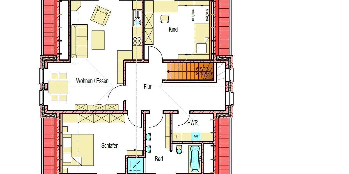 Dachgeschoßwohnung Berne - 2.5 Zimmer, 97 m&sup2;, 990&euro; | Angebot:26222967