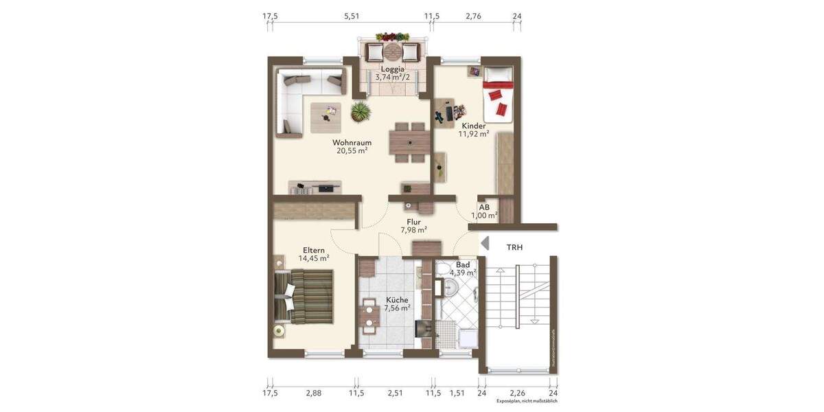 Etagenwohnung Bremen Ellenerbrok-Schevemoor - 3 Zimmer, 67 m&sup2;, 199.000&euro; | Angebot:25155173