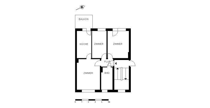 Etagenwohnung Bremen Burglesum - 2.5 Zimmer, 57 m&sup2;, 632&euro; | Angebot:26380364