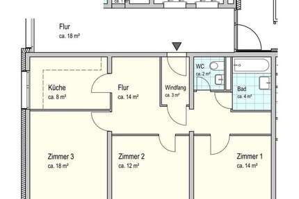 Wohnung Bremen Osterholz - 3 Zimmer, 82 m&sup2;, 570&euro; | Angebot:27112613