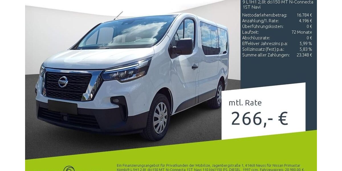 Nissan Primastar 126.289 km 20.980 &euro; Stuhr 28816