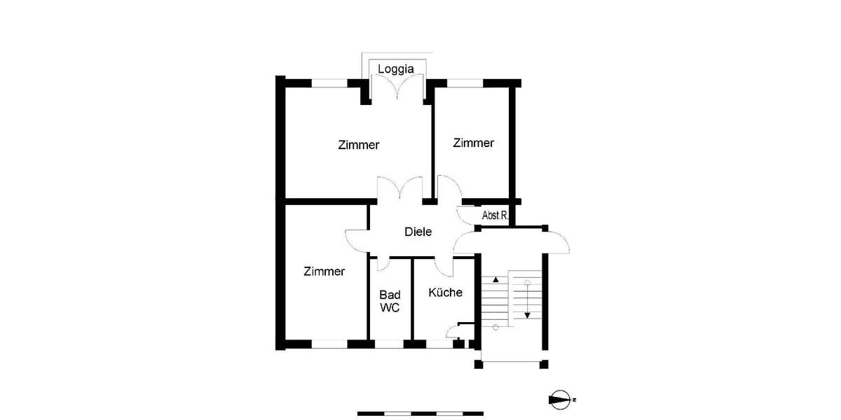 Etagenwohnung Bremen Osterholz - 3 Zimmer, 68 m&sup2;, 500&euro; | Angebot:27166599