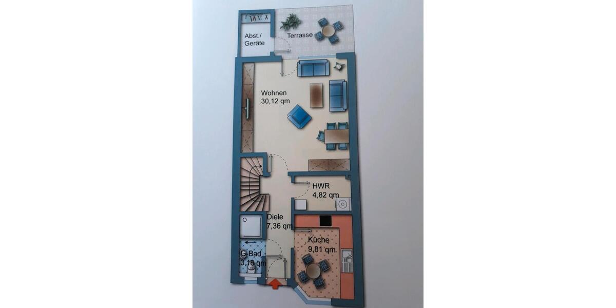 Reihenhaus zur Miete, 5 Zimmer, 2 Bäder, Dachgalerie 5 zimmer