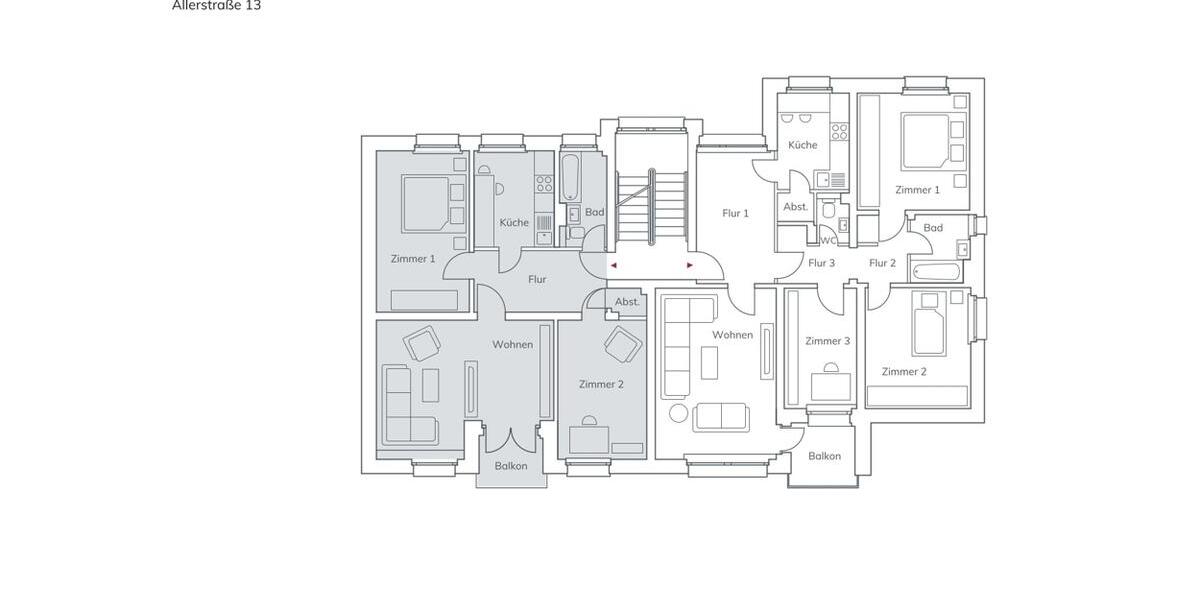Etagenwohnung Oyten - 4 Zimmer, 84 m&sup2;, 770&euro; | Angebot:25416223