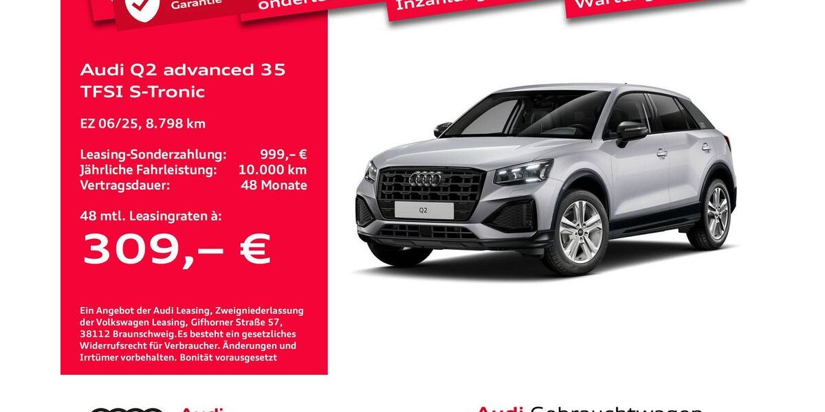 Audi Q2 8.798 km 33.847 &euro; Bremen 28207