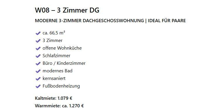 Etagenwohnung Syke - 3 Zimmer, 80 m&sup2;, 999&euro; | Angebot:26727766