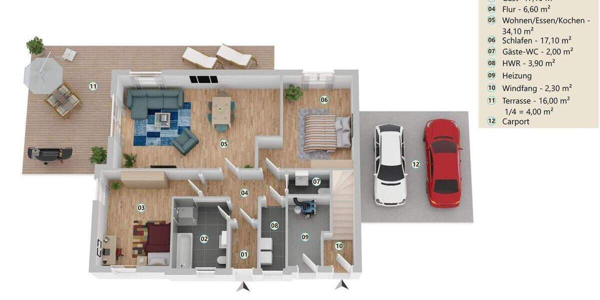 Etagenwohnung Achim - 3 Zimmer, 92 m&sup2;, 359.850&euro; | Angebot:25729810
