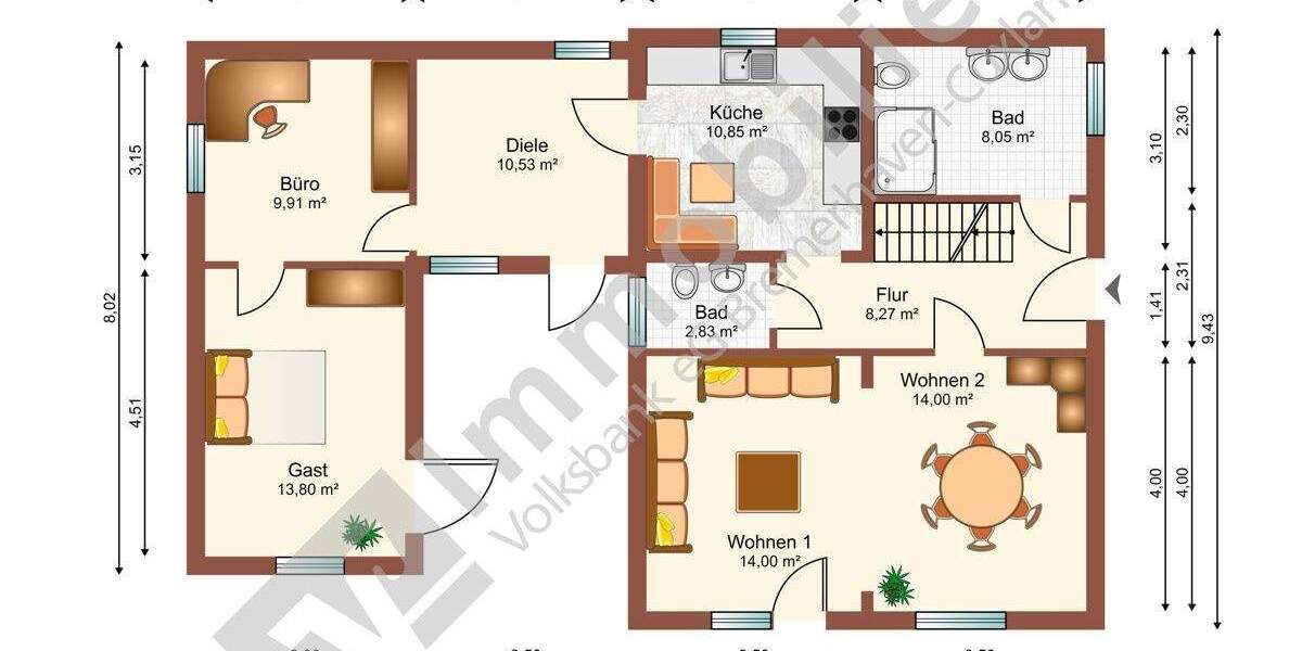 Einfamilienhaus Tarmstedt - 5 Zimmer, 120 m&sup2;, 260.000&euro; | Angebot:25661841