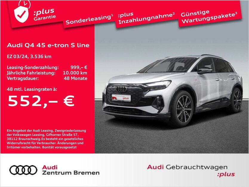 Audi Q4 e-tron 3.536 km 49.750 € Bremen 28207