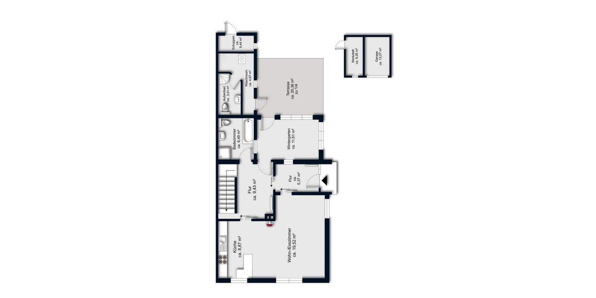Doppelhaushälfte Bremen / Bockhorn Lüssum-Bockhorn - 3 Zimmer, 104 m&sup2;, 225.000&euro; | Angebot:25401973