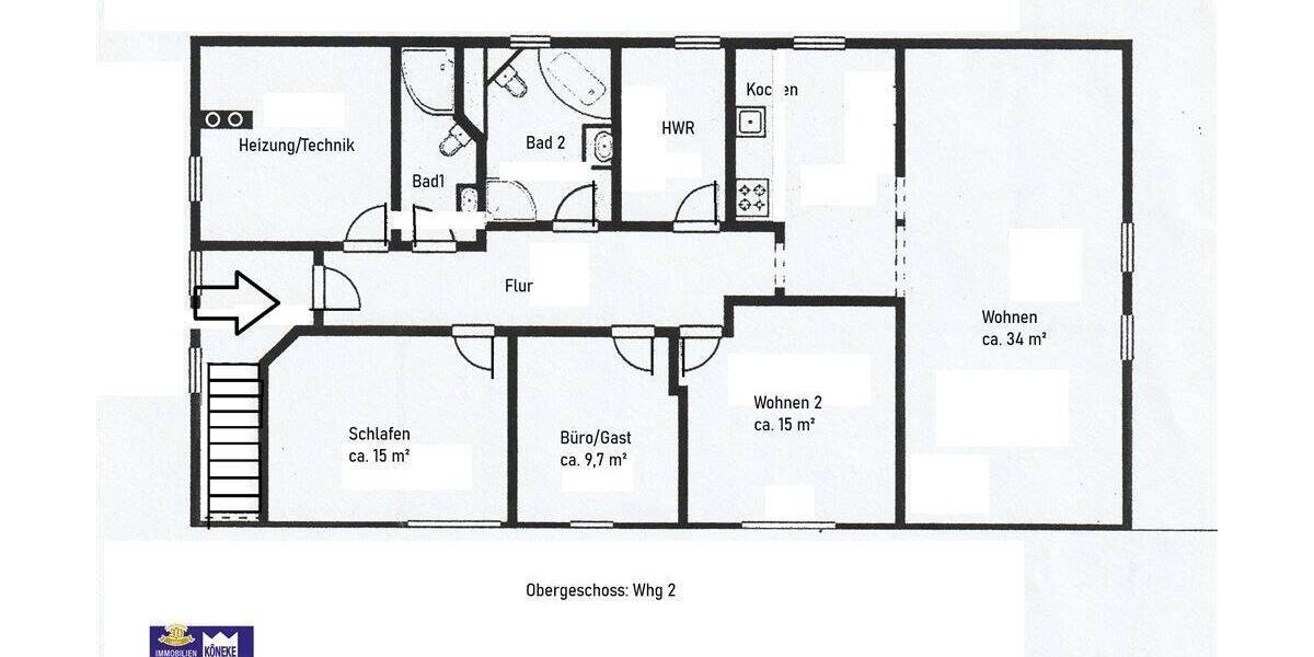 Bauernhaus, Landhaus Weyhe Melchiorshausen - 8 Zimmer, 290 m&sup2;, 530.000&euro; | Angebot:26607776