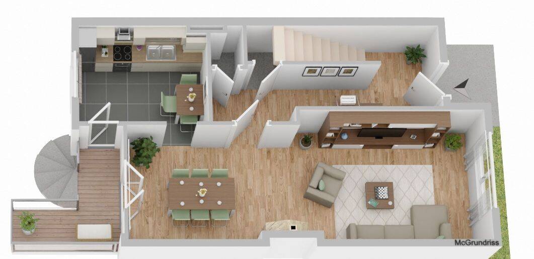 Reihenmittelhaus Bremen Woltmershausen - 4 Zimmer, 100 m&sup2;, 349.000&euro; | Angebot:25929272