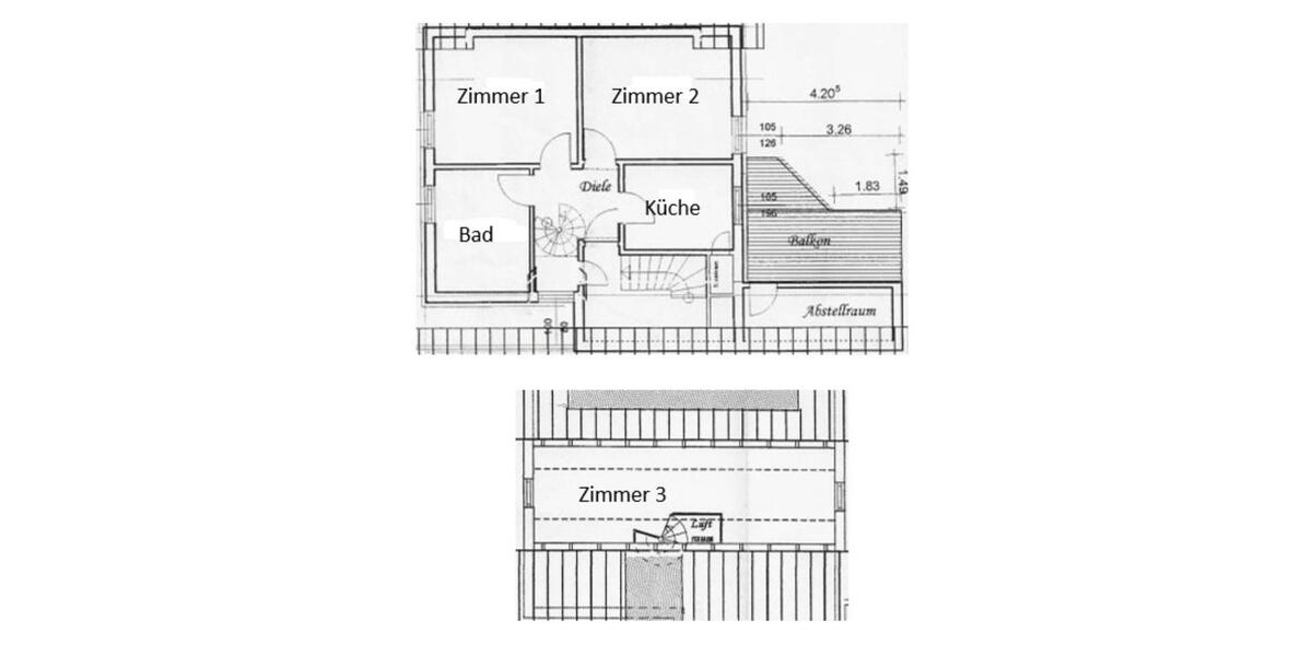 Maisonettenwohnung Ritterhude - 3 Zimmer, 83 m&sup2;, 1.000&euro; | Angebot:25640670