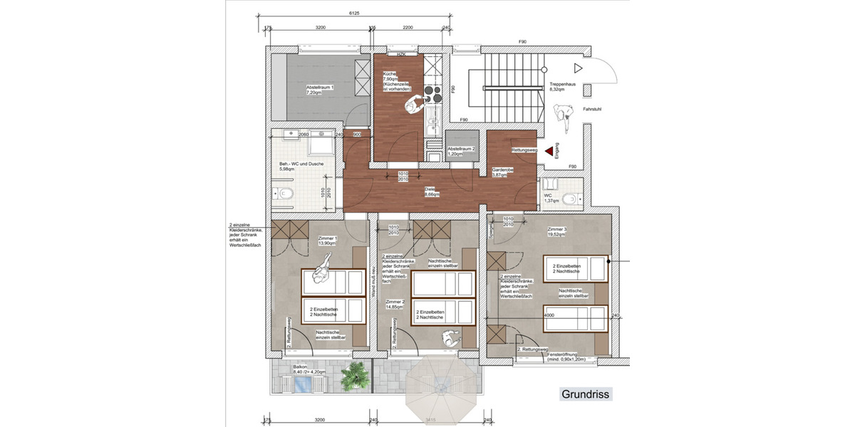 Terrassenwohnung Bremen Südervorstadt - 3 Zimmer, 92 m&sup2;, 2.000&euro; | Angebot:26778192