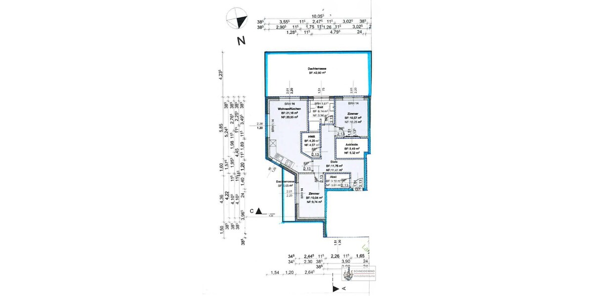 Hoch moderne Penthouse-Wohnung Neubau zum 1.7.2026 Rollläden+Stellplatz+Dachterrasse mit Einbauküche - Einfamilienhaus Weyhe Leeste | Angebot:26944036