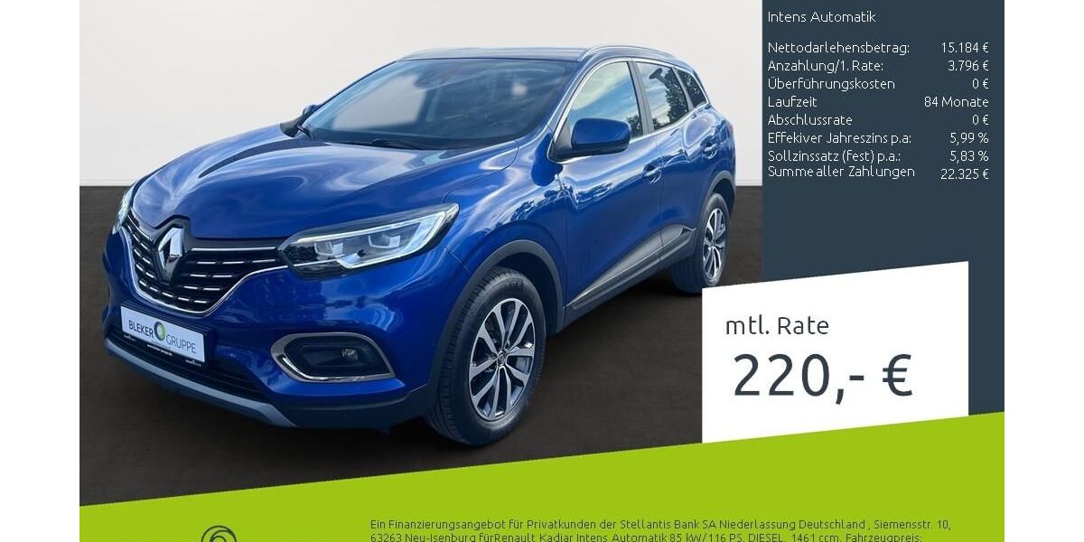 Renault Kadjar 67.976 km 18.550 &euro; Stuhr 28816