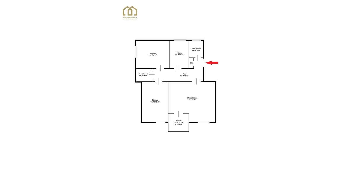Etagenwohnung Bremen Gartenstadt Süd - 3 Zimmer, 75 m&sup2;, 199.000&euro; | Angebot:25671431