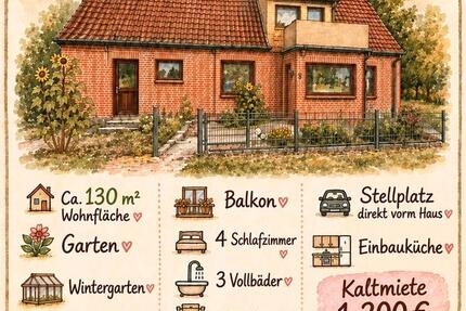 Haus Syke - 6 Zimmer, 130 m&sup2;, 1.200&euro; | Angebot:27627305