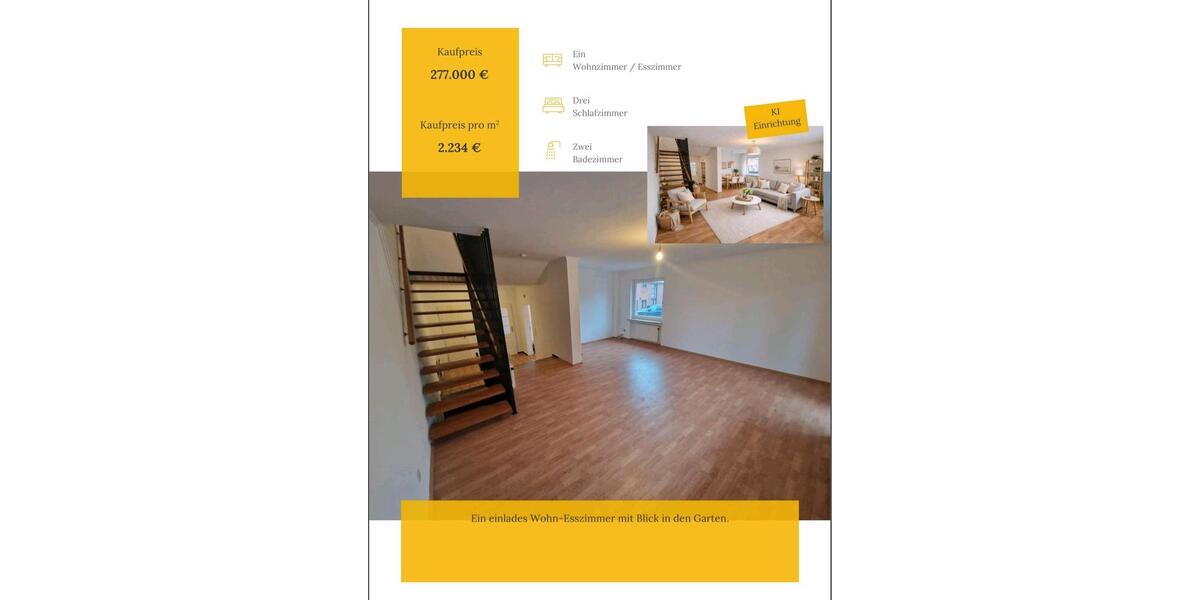 Reihenhaus Osterholz-Scharmbeck Scharmbeck - 4 Zimmer, 124 m&sup2;, 277.000&euro; | Angebot:25805806