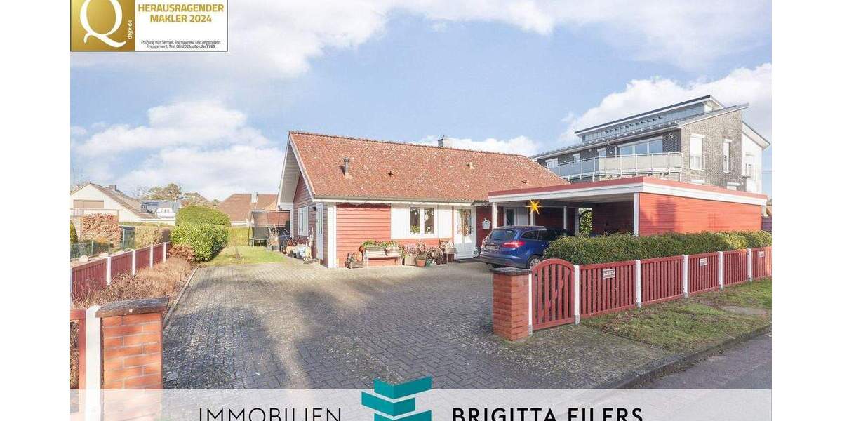 Charmantes Einfamilien-Blockhaus mit Kamin, Terrasse und Doppelcarport in Achims TOP-Lage! 3 zimmer