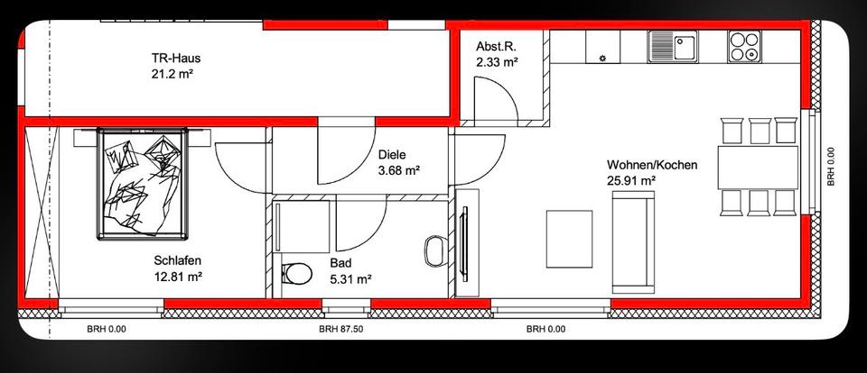 Etagenwohnung Delmenhorst Bungerhof - 2 Zimmer, 50 m&sup2;, 950&euro; | Angebot:24559372