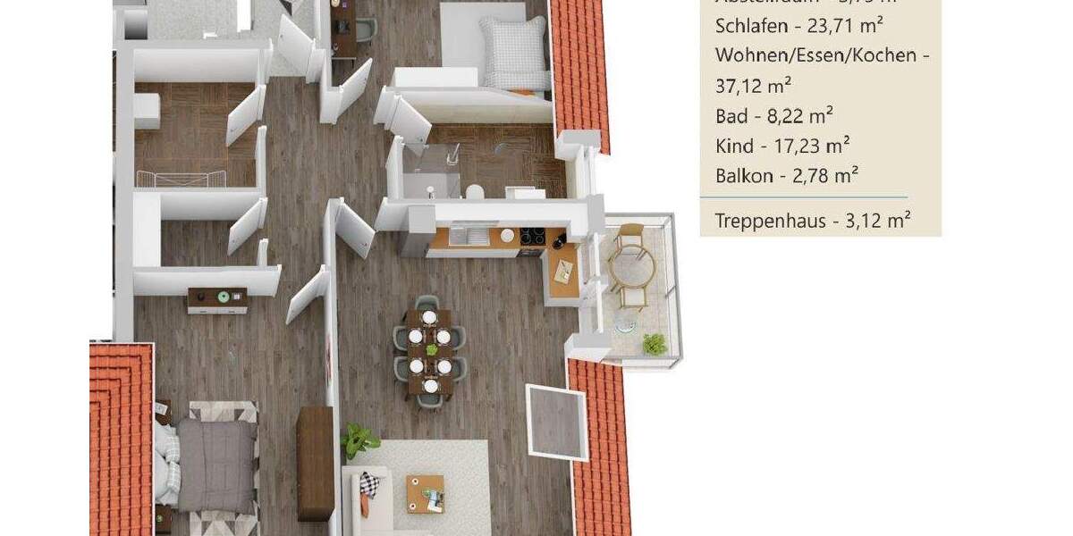 Etagenwohnung Bremen Osterholz - 3 Zimmer, 79 m&sup2;, 317.500&euro; | Angebot:25680919
