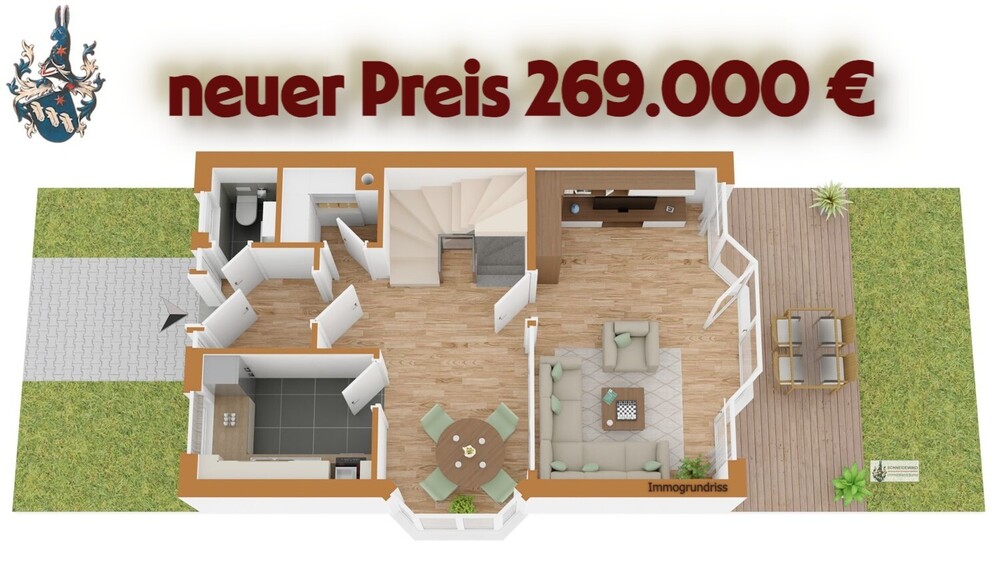 Kleines REH in ruhiger Lage + Carport + Garten + Rollläden sucht neuen Eigentümer - Reihenendhaus Syke | Angebot:19881272