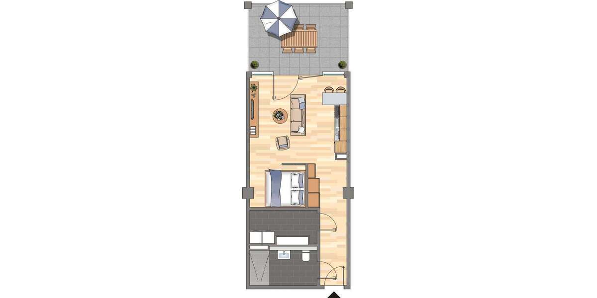Etagenwohnung Bremen Woltmershausen - 1 Zimmer, 56 m&sup2;, 749&euro; | Angebot:27550672