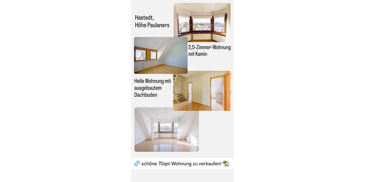 Dachgeschoßwohnung Bremen Hemelingen - 2.5 Zimmer, 70 m&sup2;, 179.000&euro; | Angebot:26865849