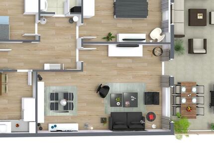 Helle 3-Zimmer-Whg. EBk, Terrasse, Stellplatz, Garage in Achim zimmer