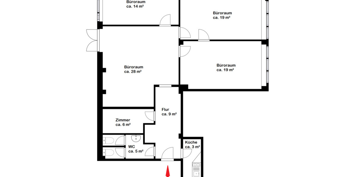 Gewerbeobjekt Bremen Hastedt - 5 Zimmer, 103 m&sup2;, 927&euro; | Angebot:25696465