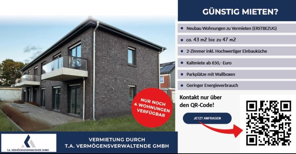 Erstbezug 012026 |Neubau 2-Zi-Whg. Delmenhorst | BalkonTerrasse zimmer