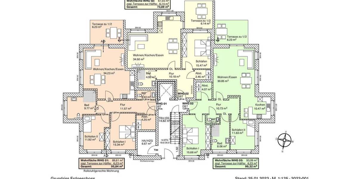 Etagenwohnung Stuhr Brinkum - 3 Zimmer, 95 m&sup2;, 364.000&euro; | Angebot:23955518