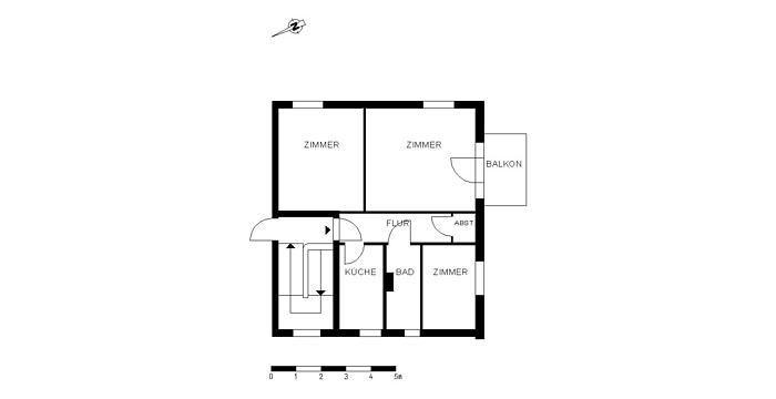 Dachgeschoßwohnung Bremen Burglesum - 2.5 Zimmer, 56 m&sup2;, 623&euro; | Angebot:25081350