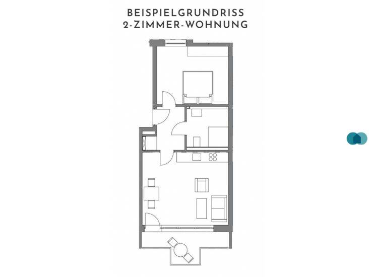 Etagenwohnung Bremen Handelshäfen - 2 Zimmer, 51 m&sup2;, 844&euro; | Angebot:26358749