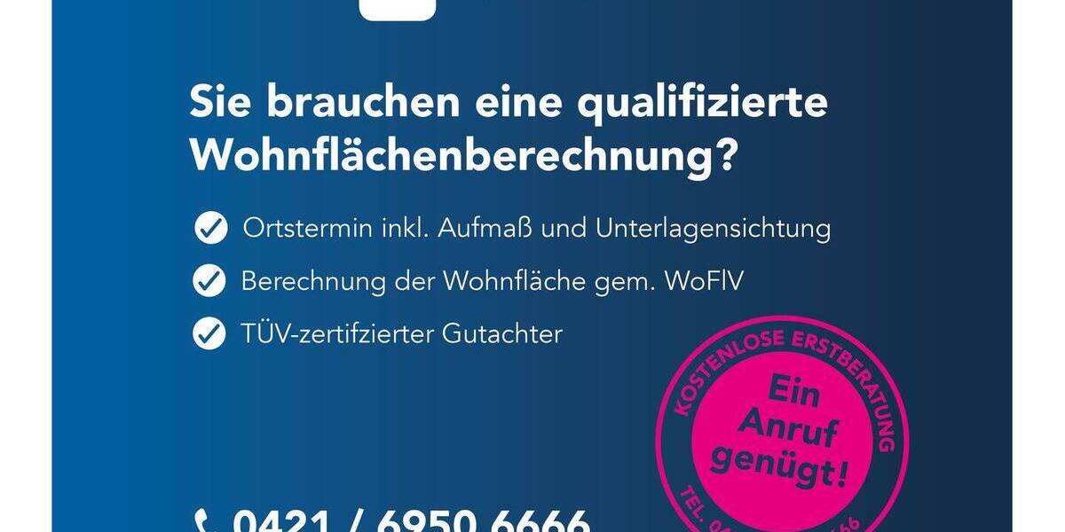 Etagenwohnung Bremen Woltmershausen - 2 Zimmer, 73 m&sup2;, 1.590&euro; | Angebot:26064588