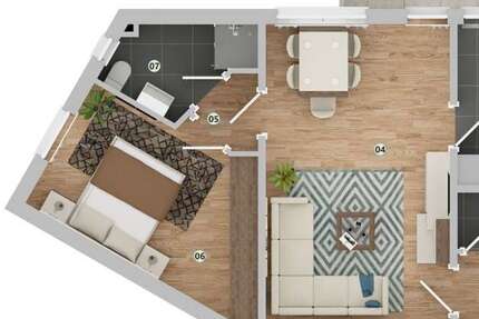 Wohnung Weyhe Kirchweyhe - 2 Zimmer, 50 m&sup2;, 500&euro; | Angebot:25159887