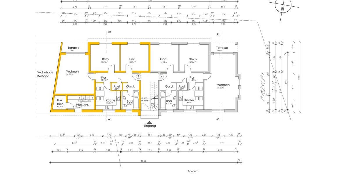Erdgeschoßwohnung Syke - 3 Zimmer, 92 m&sup2;, 428&euro; | Angebot:26136412
