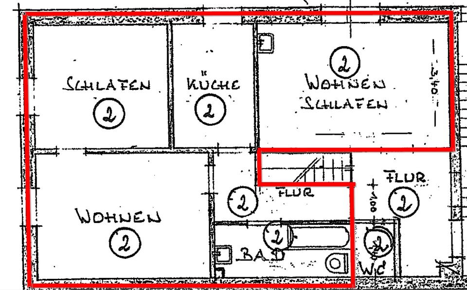 Etagenwohnung Osterholz-Scharmbeck Scharmbeck - 3 Zimmer, 65 m&sup2;, 675&euro; | Angebot:26300781