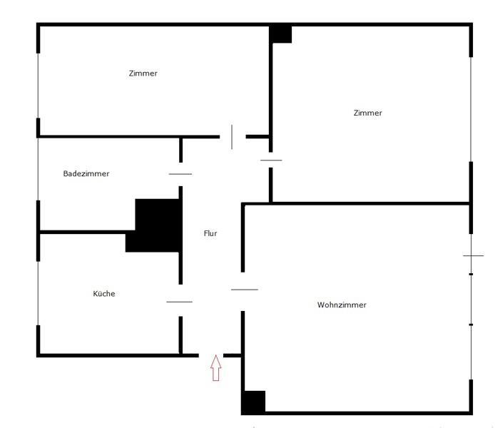 Renovierte 3-Zimmer-Wohnung mit Balkon 3 zimmer