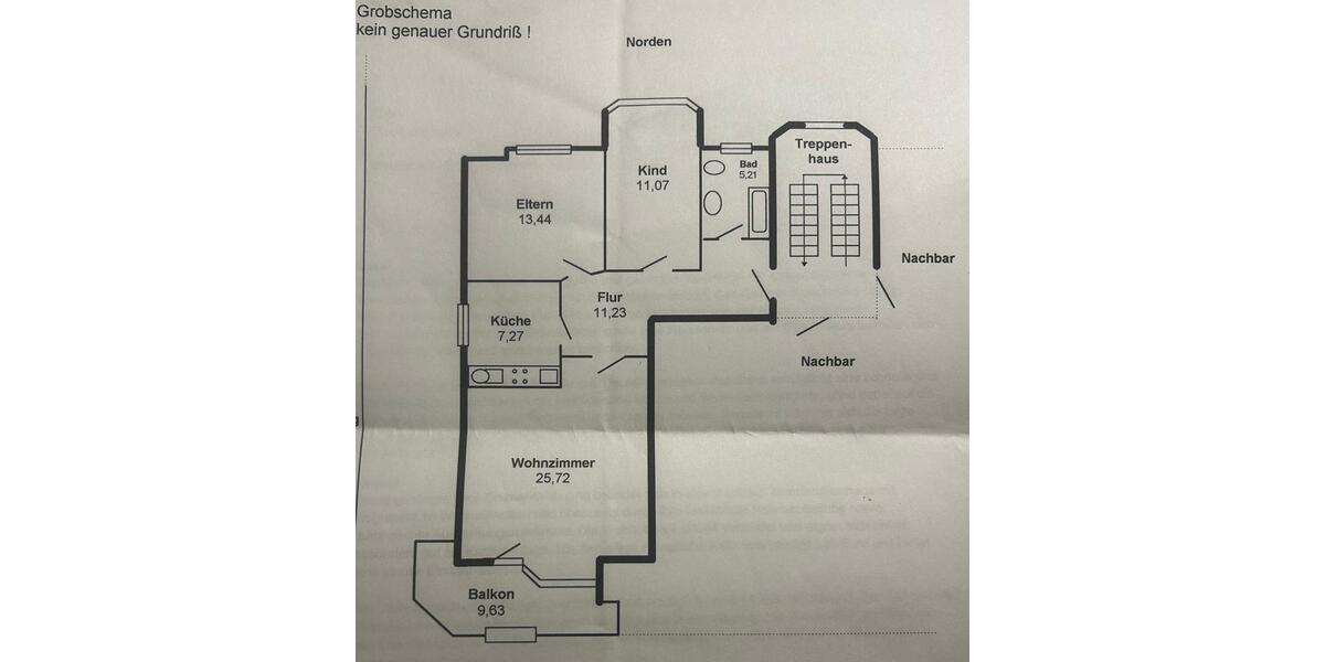 Etagenwohnung Delmenhorst Düsternort - 3 Zimmer, 74 m&sup2;, 149.000&euro; | Angebot:26877367